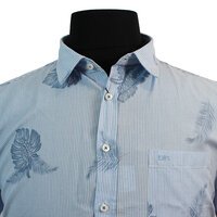 North56 Pure Cotton Stripe with Leaf Pattern Fashion Shirt