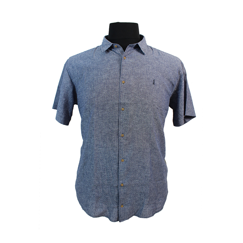 North56 Linen Cotton Mix Slub Pattern Fashion Shirt