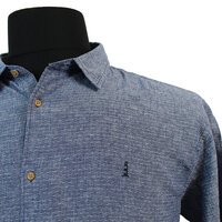 North56 Linen Cotton Mix Slub Pattern Fashion Shirt