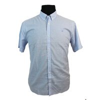 Swanndri Cotton Linen Mix Classic Self Stripe Buttondown Collar Shirt