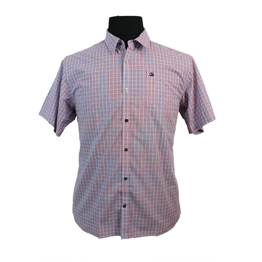 Swanndri Pure Cotton Classic Mini Check Standard Collar Shirt ...