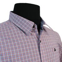 Swanndri Pure Cotton Classic Mini Check Standard Collar Shirt
