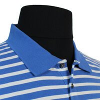 Swanndri Pure Cotton Horizontal Stripe Plain Collar Fashion Polo
