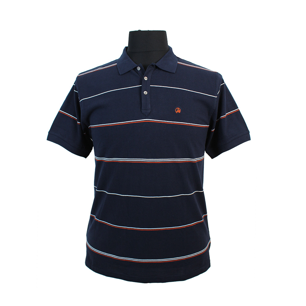 Swanndri Pure Cotton Pique Weave Narrow Stripe Fashion Polo