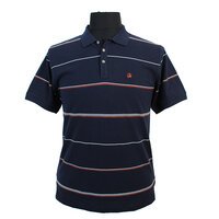 Swanndri Pure Cotton Pique Weave Narrow Stripe Fashion Polo