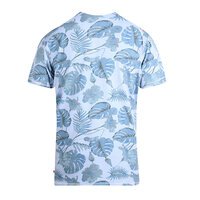 D555 Leaf Print Blue Tee