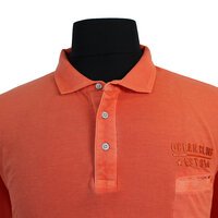 Kitaro Pure Cotton Washed Look Ocean Club Logo Pocket Polo