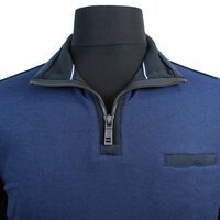 Casa Moda Cotton Mix Half Zip Pocket Sweater Top