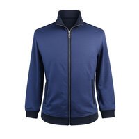 CASA MODA - Cotton Mix Full Zip with Side Pockets Knit Top
