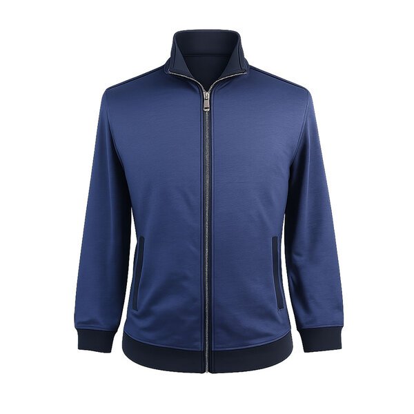 CASA MODA - Cotton Mix Full Zip with Side Pockets Knit Top-shop-by-brands-Beggs Big Mens Clothing - Big Men's fashionable clothing and shoes