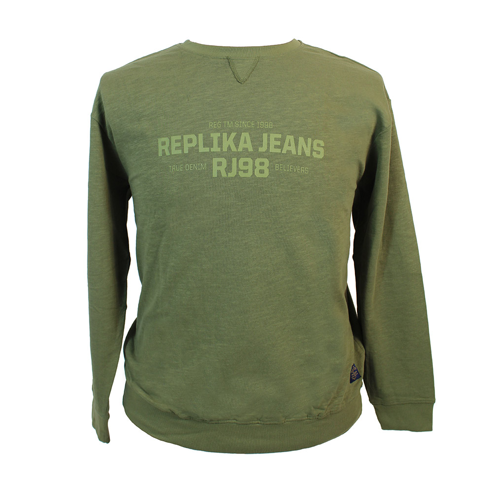 Replika Cotton Logo Slub Yarn Sweatshirt