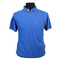 North 56 Pure Cotton Pique With Tipping and Pocket Blue