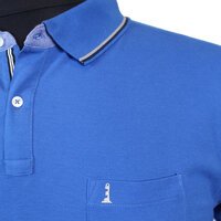 North 56 Pure Cotton Pique With Tipping and Pocket Blue
