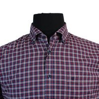 Casa Moda Red Cotton Check LS Shirt