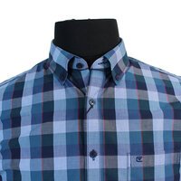 Casa Moda Large Blue Check Cotton LS Shirt