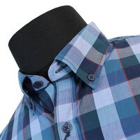 Casa Moda Large Blue Check Cotton LS Shirt