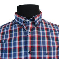 Casa Moda Blue Red Cotton Check LS Shirt