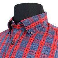 Casa Moda Red Blue Check Cotton LS Shirt