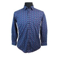 Casa Moda Leaf Pattern Cotton LS Shirt