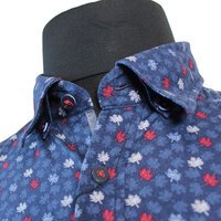 Casa Moda Leaf Pattern Cotton LS Shirt