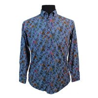 Casa Moda Large Leaf Pattern Cotton LS Shirt