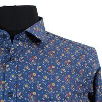 Casa Moda Flower Pattern Cotton LS Shirt