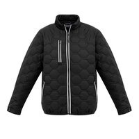 Hexagonal Puffer Jacket with Zip Pockets