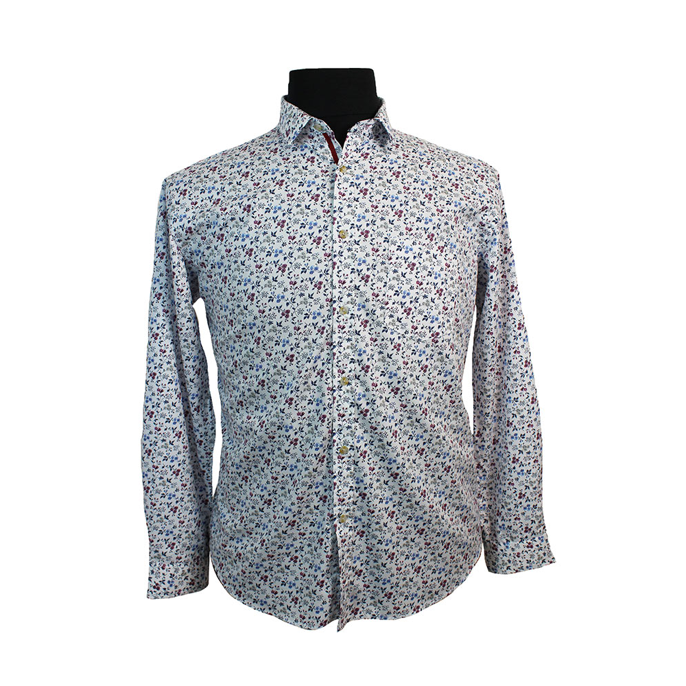 MRMR Pure Cotton Garden Flower Pattern Fashion Shirt