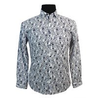 MRMR Pure Cotton Wild Flower Pattern Fashion Shirt
