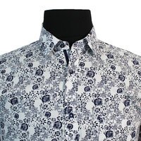 MRMR Pure Cotton Wild Flower Pattern Fashion Shirt