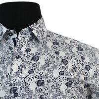 MRMR Pure Cotton Wild Flower Pattern Fashion Shirt