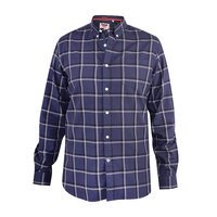 D555 Townsville Navy Check Cotton LS Shirt