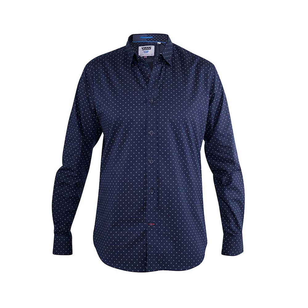 D555 Augusta Dot Pattern Cotton LS Shirt