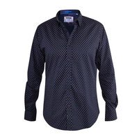 D555 Adelaide Dot Pattern Cotton LS Shirt