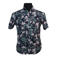 MRMR Pure cotton bold flower short sleeve fashion shirt