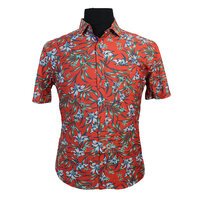 MRMR Pure cotton bold flower short sleeve fashion shirt