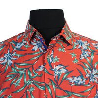 MRMR Pure cotton bold flower short sleeve fashion shirt