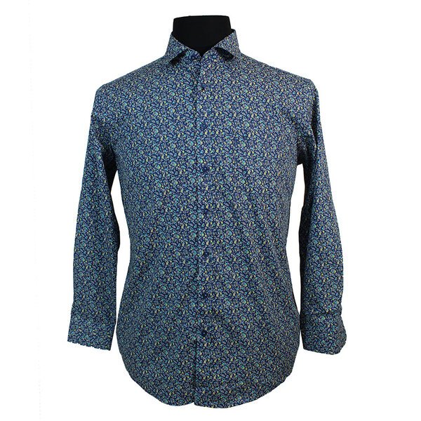 Casa Moda Multi Floral Pattern LS Shirt-shop-by-brands-Beggs Big Mens Clothing - Big Men's fashionable clothing and shoes