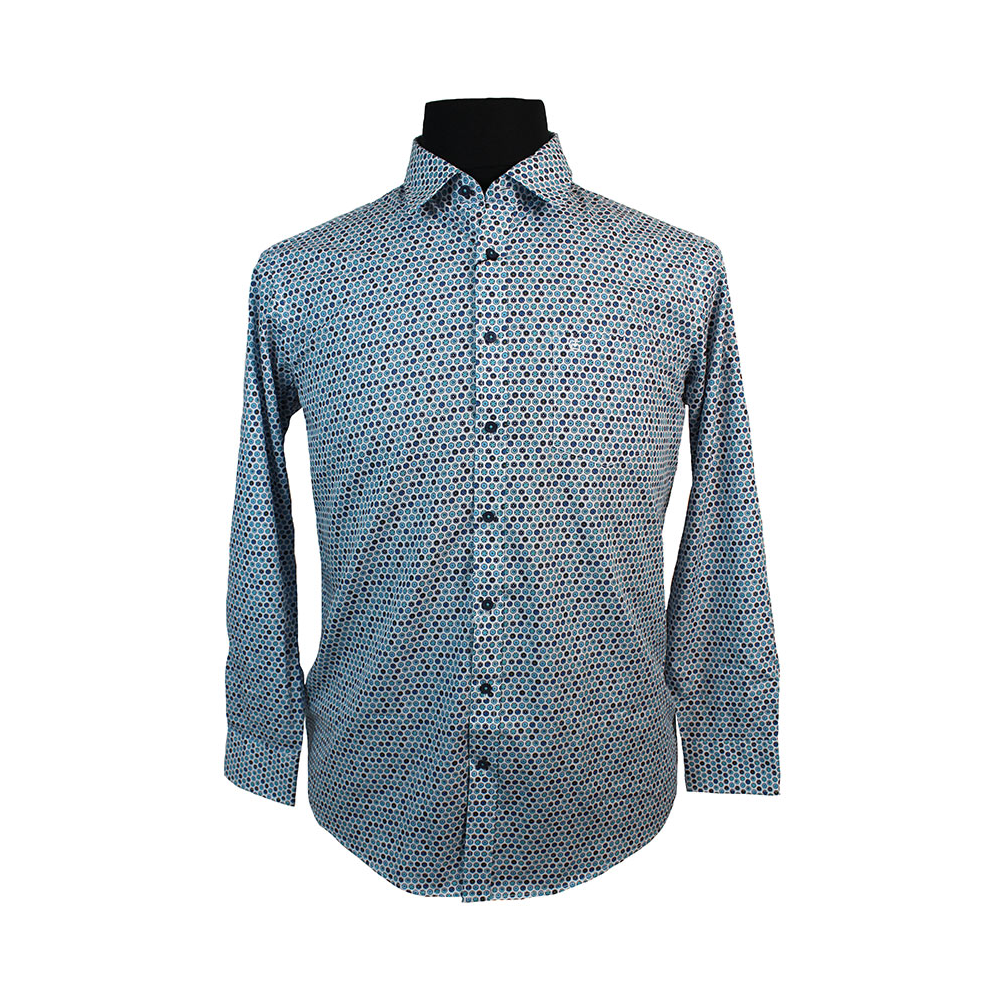 Casa Moda Circle Light Pattern LS Shirt