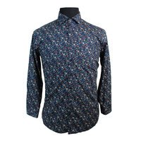 Casa Moda Dark Floral Pattern LS Shirt