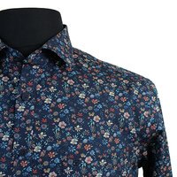 Casa Moda Dark Floral Pattern LS Shirt