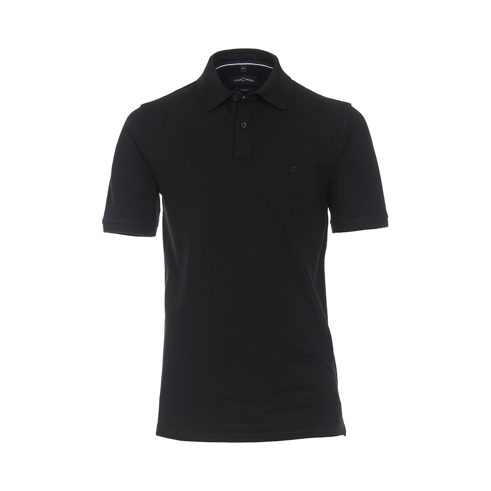 Casa Moda Stretch Cotton Polo Black