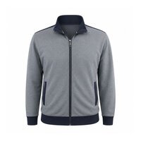 CASA MODA - Navy Full Zip Sweater Grey Navy