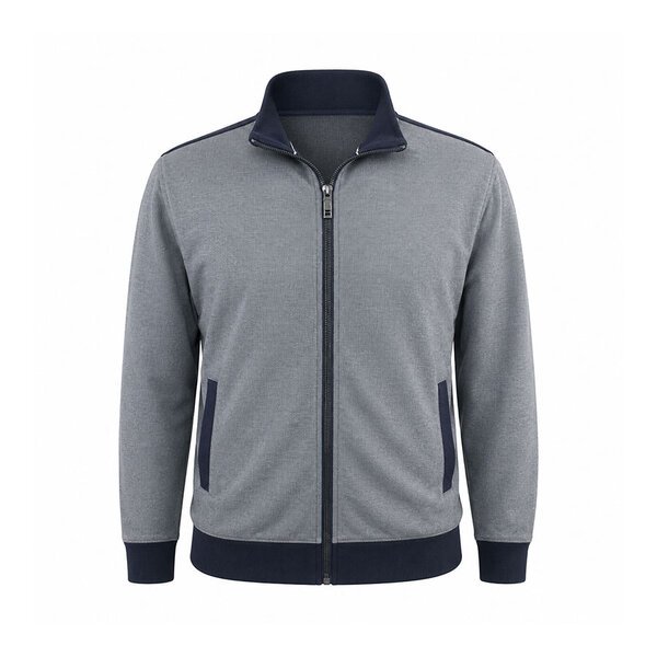 CASA MODA - Navy Full Zip Sweater Grey Navy-shop-by-brands-Beggs Big Mens Clothing - Big Men's fashionable clothing and shoes