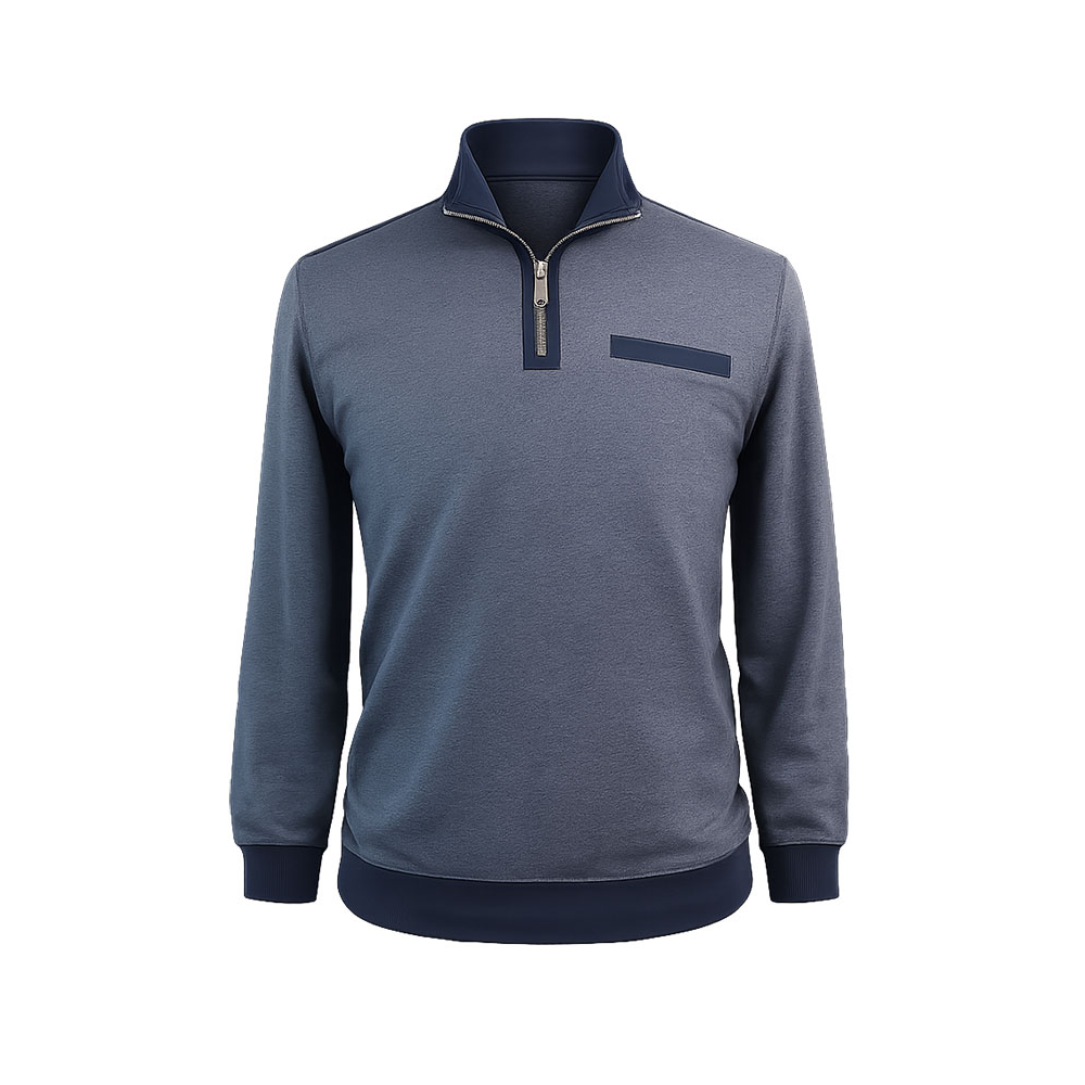 CASA MODA - Navy Half Zip Sweater 
