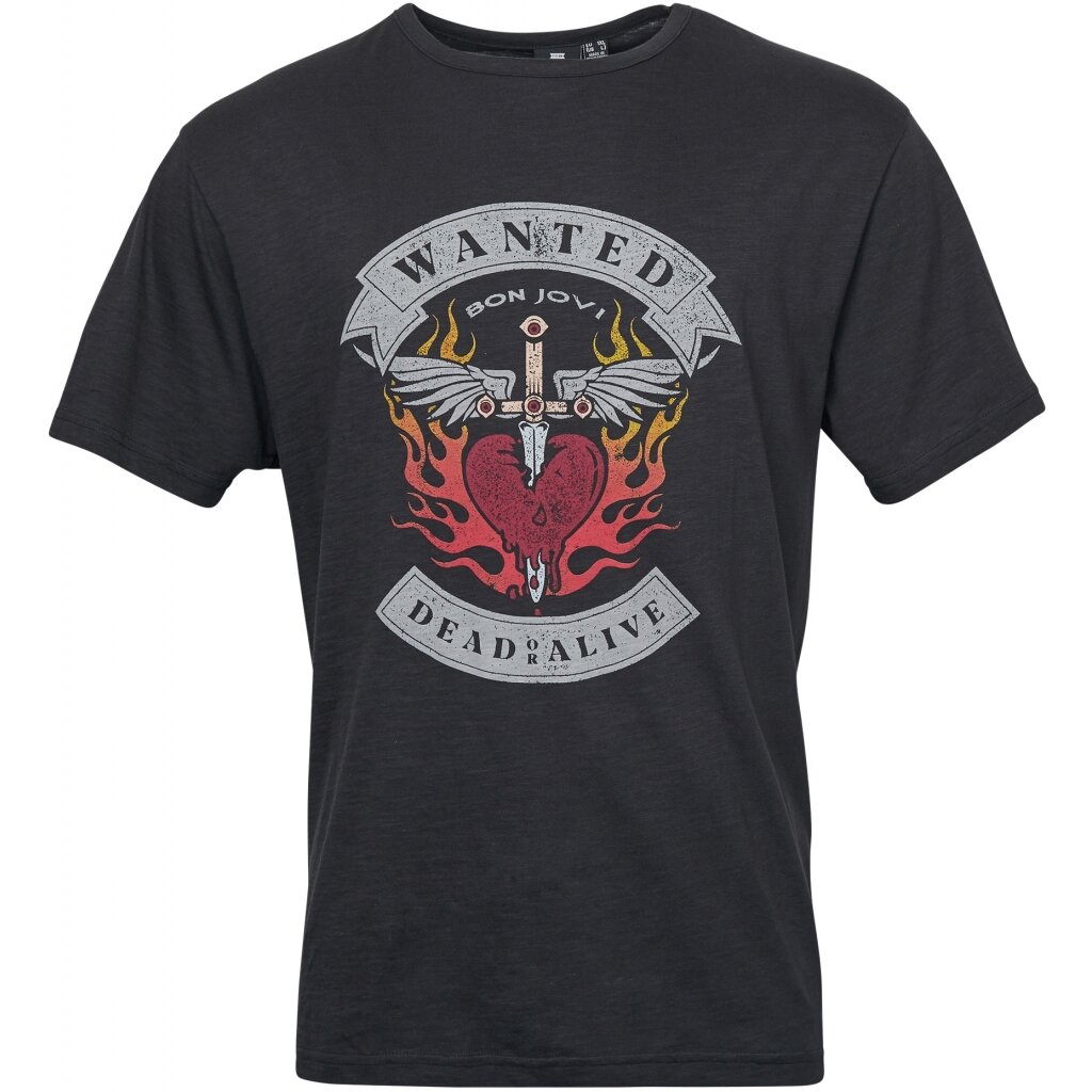 Replika Bon Jovi Print Tee Shirt Replika from Denmark offers big