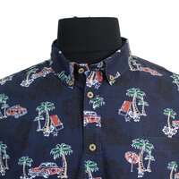 D555  Pure Cotton Avenger Holiday Navy SS Shirt