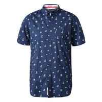 D555 Anchor Pattern Navy SS Shirt