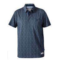 D555 Sefton Navy leaf Pattern Polo