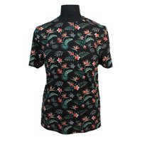 D555 Keating Tropical Pattern Tee Black